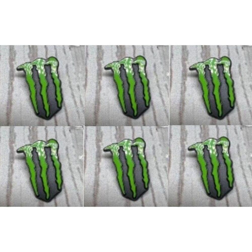 Lot of 6 Monster Energy Drink Logo Lapel Tie Pin Green Black